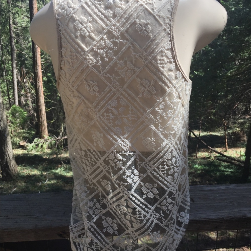 Miss Me lace back creamy knit tank top - Picture 8 of 8